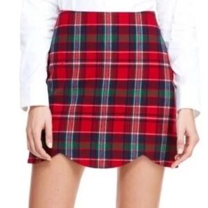 Scalloped Holiday Tartan Skirt Plaid